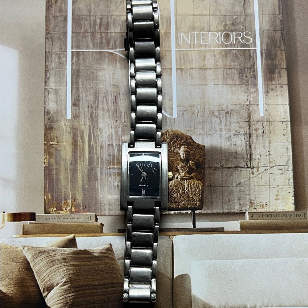 Gucci Tank Metallic Silver Bracelet Watch